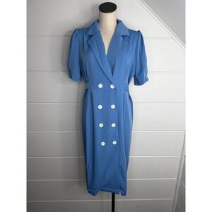 Todayful Size Medium Blue Button Front Blazer Dress Japan